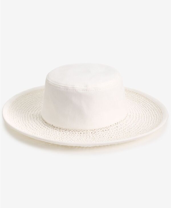 ジャーニ ベルニーニ レディース 付属物 鳥打ち帽 Giani Bernini Canvastraw Bucket Hat Macy\u0027s Exclusive Cream 皮膚軟化剤