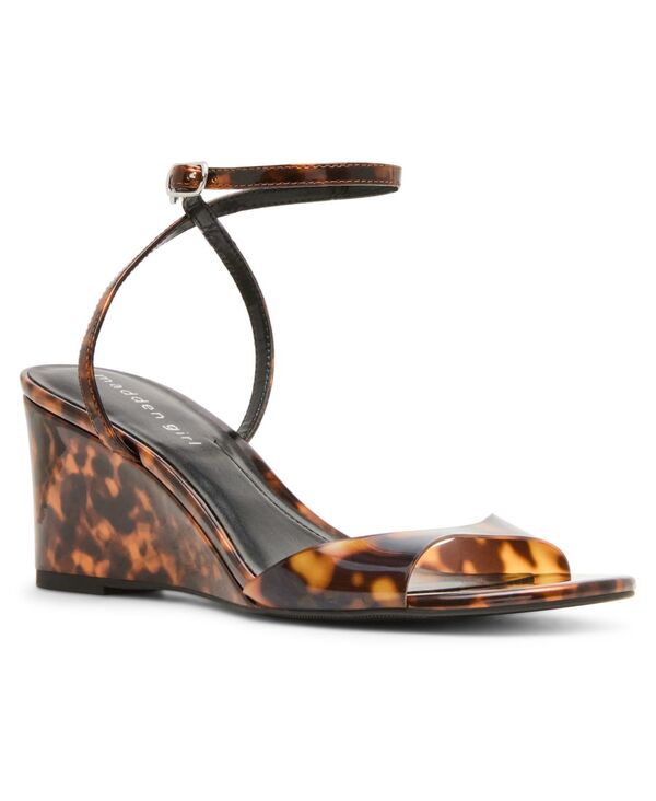 マッデンガール レディース シューズ サンダル Madden Girl Women's Lainey Two-Piece Wedge Sandals Tortoise Vinyl