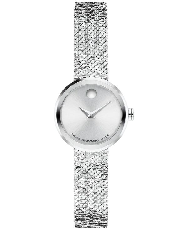 モバド レディース アクセサリー 腕時計 ミニ Tシャツ Movado Women's Museum Velura Mini Swiss Quartz Stainlessteel Watch 21mm Silver シルバー