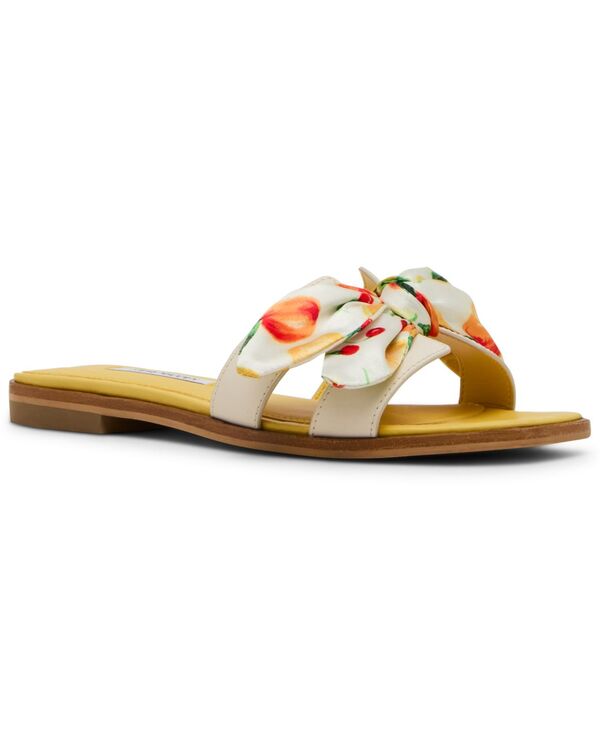 スティーブ マデン レディース シューズ スリッポン・ローファー サンダル Steve Madden Women\u0027s Hadyn-Scarf Slip-On Slide Sandals Citrus Multi マルチ色合い