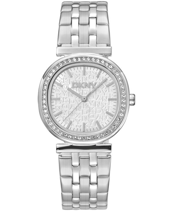 ダナ キャラン ニューヨーク レディース アクセサリー 腕時計 Tシャツ DKNY Women'silver Dial Crystal Bezel Stainlessteel Bracelet Watch 30mm Silver シルバー