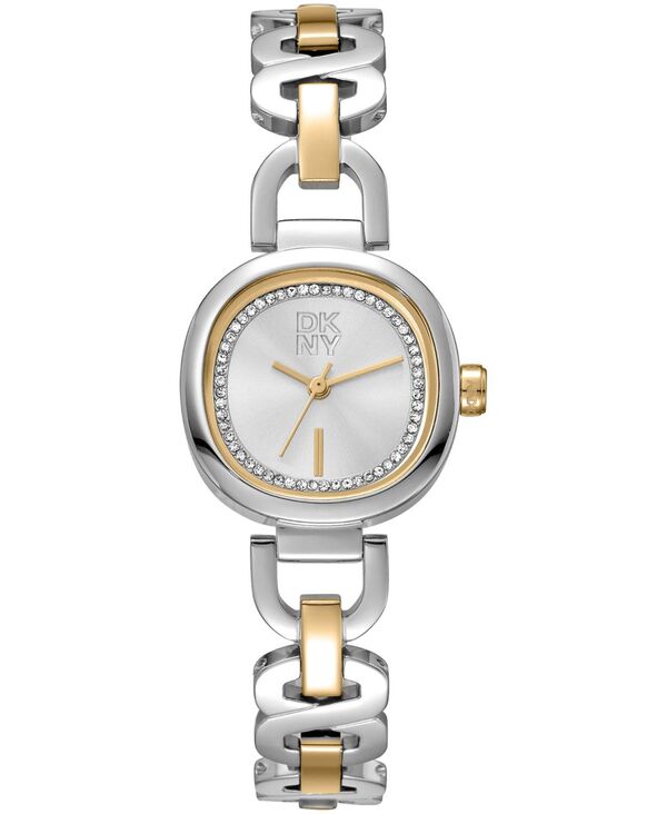 ダナ キャラン ニューヨーク レディース アクセサリー 腕時計 Tシャツ DKNY Women'silver Crystal Accentedial Stainlessteel Open Link Bracelet Watch 24mm Silver シルバー