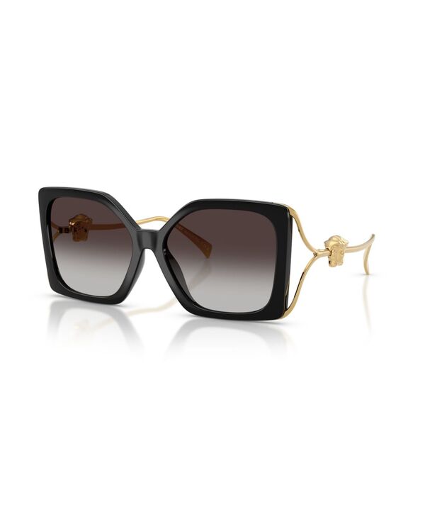 ヴェルサーチ レディース 付属物 サングラス・アイウェア Versace Women\u0027square Sunglasses VE4502U Black 黒いこと