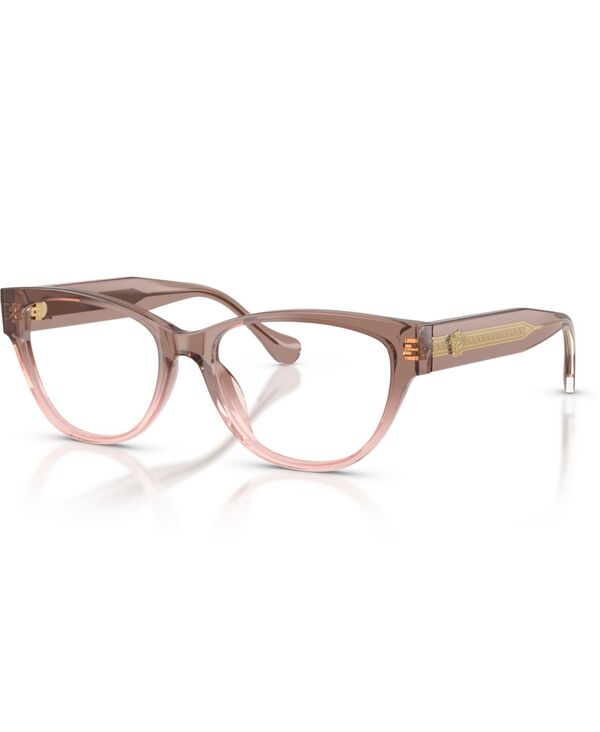 ヴェルサーチ レディース アクセサリー サングラス・アイウェア Versace Women's Cat Eyeglasses VE3389U Brown Spotted Blue ブルー