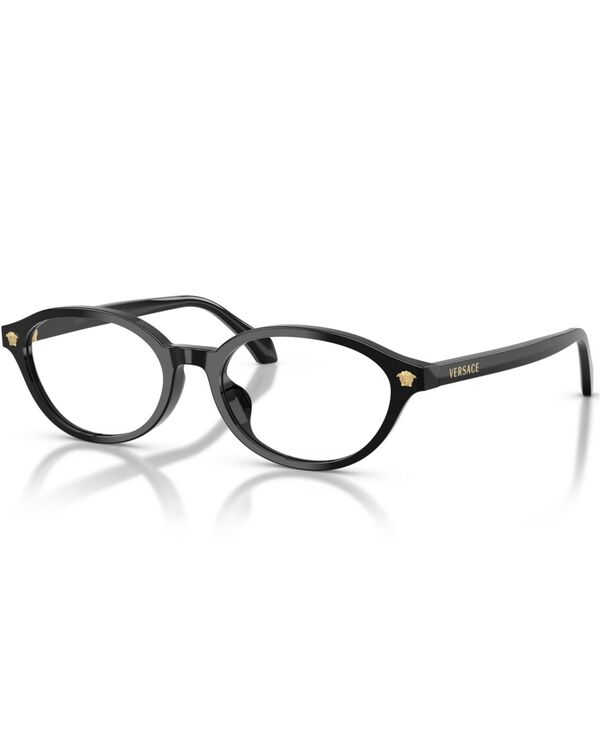 ヴェルサーチ レディース 付属物 サングラス・アイウェア Versace Women\u0027s Oval Eyeglasses VE3393D Black 黒いこと