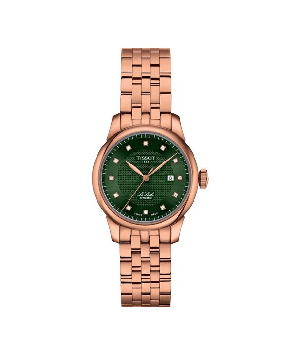 ティソット レディース アクセサリー 腕時計 Tシャツ Tissot Women's Rose Gold Automatic Stainlessteel Watch 29mm Green グリーン｜ReVida 店