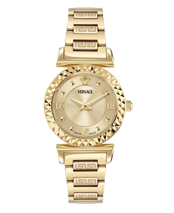 ヴェルサーチ レディース アクセサリー 腕時計 ミニ Tシャツ Versace Women's Mini Vanity IP Yellow Gold Stainlessteel Bracelet Watch 27mm Gold ゴールド