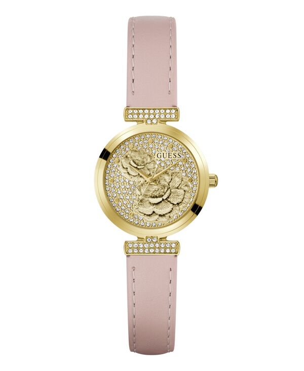 ゲス レディース アクセサリー 腕時計 Tシャツ レザー GUESS Women's Gold-Tone Stainlessteel Pink Leather Analog Watch 28mm Pink ピンク 28,470円
