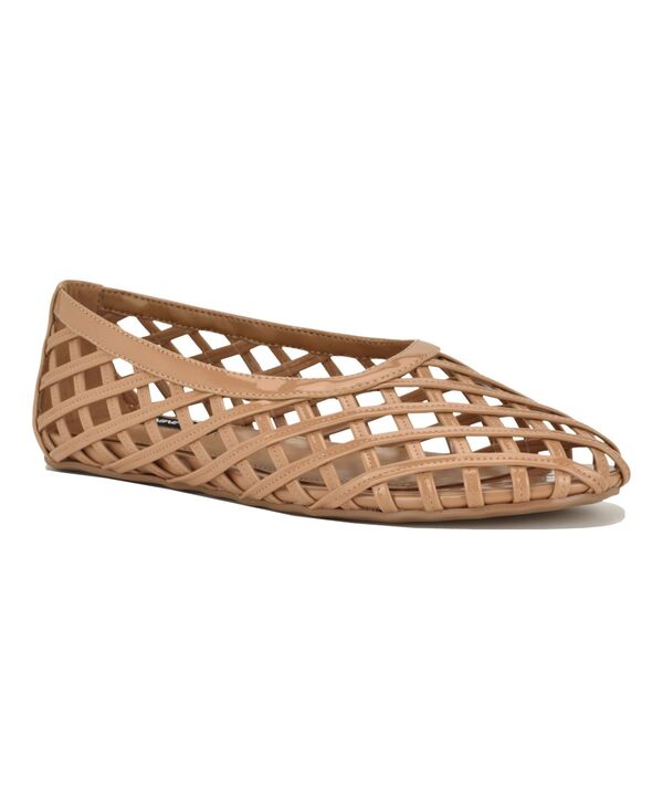 ナインウェスト レディース シューズ スリッポン・ローファー Nine West Women\u0027s Dippy Airy Woven Slip-On Dress Flats Light Brown Patent 赤銅色