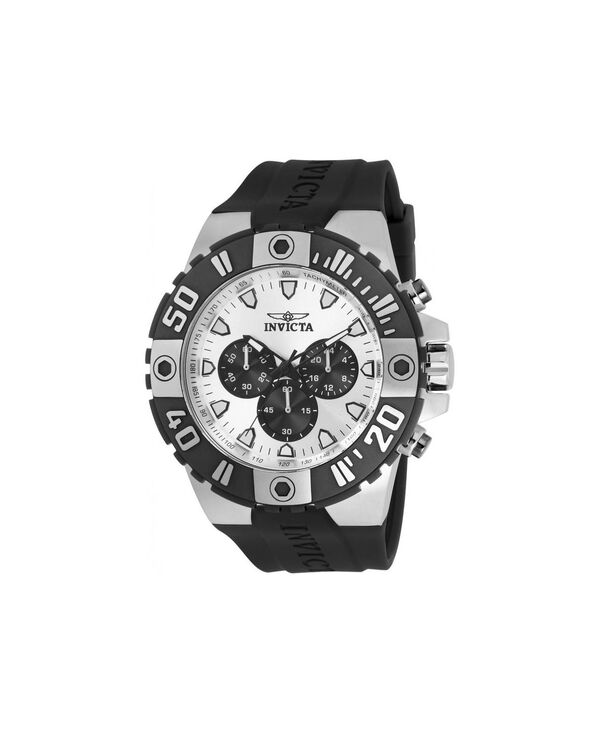 インビクタ メンズ アクセサリー 腕時計 Invicta Men 23969 Pro Diver Quartz Chronograph Silver Dial Watch Black ブラック