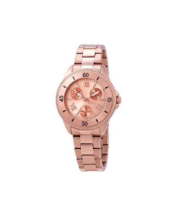 インビクタ レディース アクセサリー 腕時計 Invicta Women's 21684 Angel Quartz Chronograph Rose Goldial Watch Rose-gold ゴールド|ReVida 店