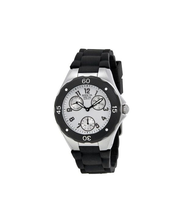 インビクタ レディース アクセサリー 腕時計 Invicta Women's 18787 Angel Quartz Chronograph Silver Dial Watch Black ブラック