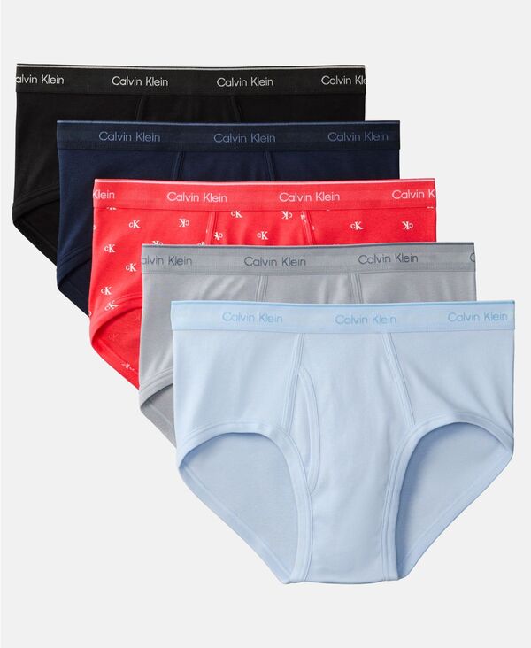カルバンクライン メンズ アンダー御召しもの ブリーフズボン下 綿織物 Calvin Klein Men\u0027s 5-Pack Cotton Classics Briefs Underwear Shoreline Misty Grey Diamond Logo Punch Pink Breezy Blue Black 黒いこと