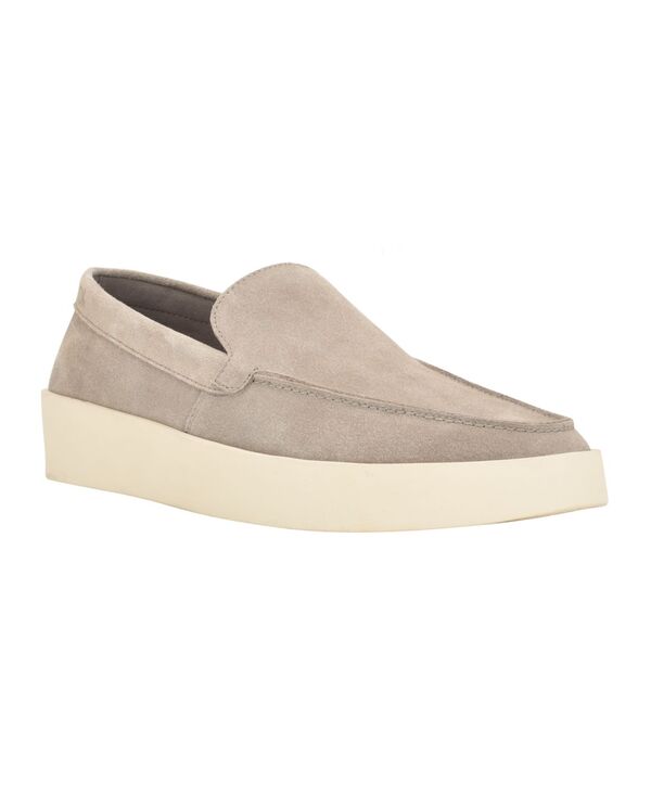 カルバンクライン メンズ シューズ スリッポン・ローファー Calvin Klein Men's Carch Casual Slip-On Loafers Light Gray Suede グレー