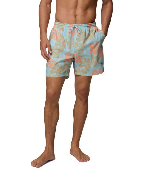 コロンビア メンズ ボトムス ハーフパンツ・ショーツ プリント Columbia Men's PFG Rambler Printed Water Short Marine Light Floated