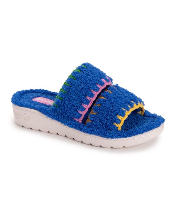 ムクルクス レディース シューズ サンダル MUK LUKS Women's Double Strap Slide Slipper Blue ブルー