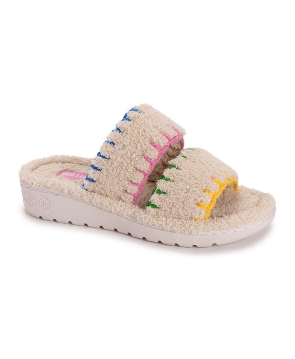 ムクルクス レディース シューズ サンダル MUK LUKS Women's Double Strap Slide Slipper Tan タン｜ReVida 店