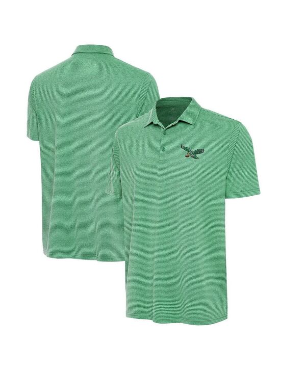 アンティグア メンズ トップス ポロシャツ Antigua Men's Heather Kelly Green Philadelphia Eaglescheme Polo Shirt Heather Kelly Green ヘザー