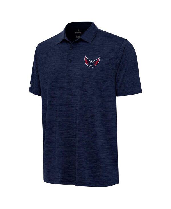 アンティグア メンズ トップス ポロシャツ キャップ Antigua Men's Heather Navy Washington Capitals Layout Polo Shirt Heather Navy ヘザー