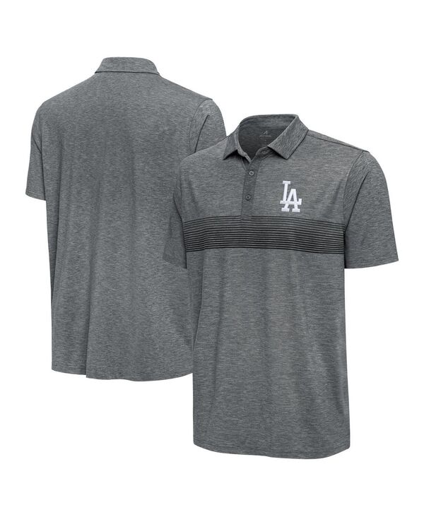 アンティグア メンズ トップス ポロシャツ Antigua Men's Pewter Los Angeles Dodgers Dashing Polo Shirt Pewter ピューター