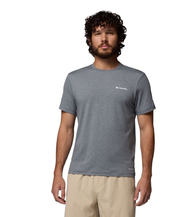 コロンビア メンズ トップス Tシャツ 半袖 ロゴ Columbia Men's Parsons Point Short-Sleeve Logo T-Shirt City Gray Heather グレー