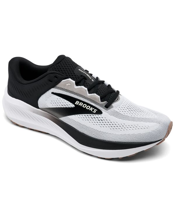 ブルックス メンズ シューズ スニーカー Brooks Men\u0027s Anthem 8 Running Sneakers from Finish Line White Black Tan 白いこと