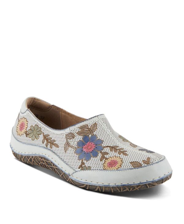 ラリティステ レディース シューズ パンプス フラワー柄 レザー フラワー L'Artiste L ’ Artiste Women ’ s Libora-Delite Handpainted Leather Floral Slip-On Shoes with Removable Insole Off white multi オフホワイト