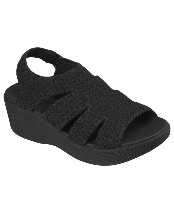 スケッチャーズ レディース シューズ スニーカー カットアウト サンダル ニット Skechers Women's Parallelite Knit Cut Out Slingback Wedge Sandals from Finish Line Black ブラック 15,194円