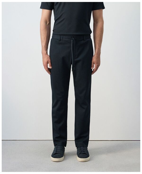 マンゴ メンズ ボトムス カジュアルパンツ MANGO Men's Comfort Stretchino Pants Navy ネイビー|ReVida 店