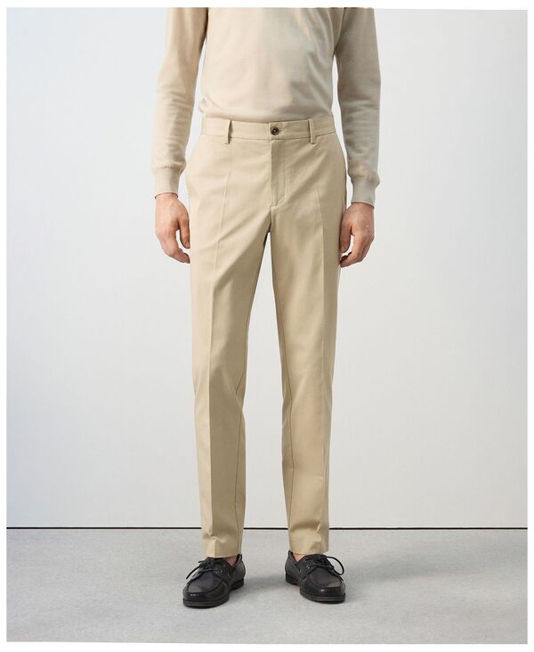 マンゴ メンズ ボトムス 心地好いズボン下 MANGO Men\u0027s Dublino Slim-Fit Chino Pants Beige ベージュ