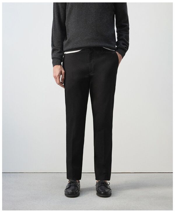 マンゴ メンズ ボトムス 心地好いズボン下 MANGO Men\u0027s Dublino Slim-Fit Chino Pants Black 黒いこと