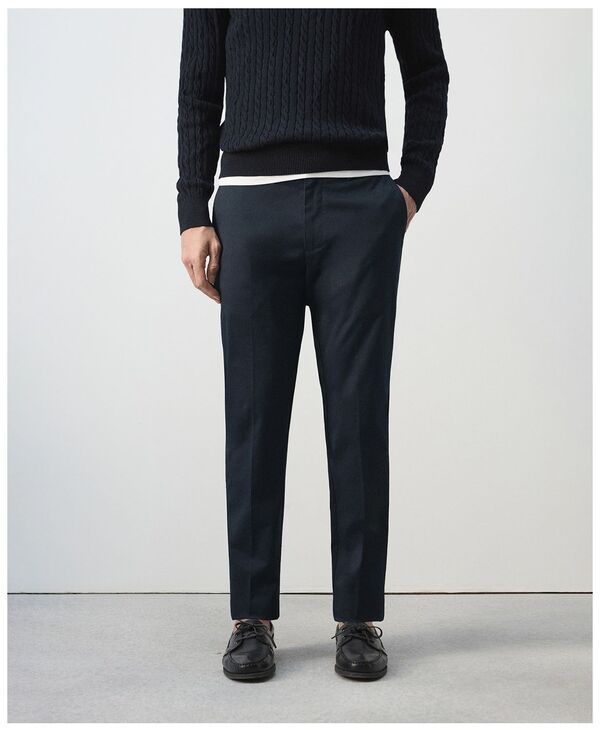 マンゴ メンズ ボトムス 心地好いズボン下 MANGO Men\u0027s Dublino Slim-Fit Chino Pants Navy 米国海軍