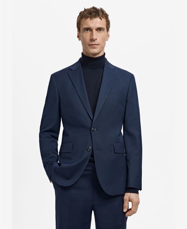 マンゴ メンズ アウター ジャケット・ブルゾン ブレザー MANGO Men's Milan Slim-Fit Suit Blazer Dark Navy ネイビー