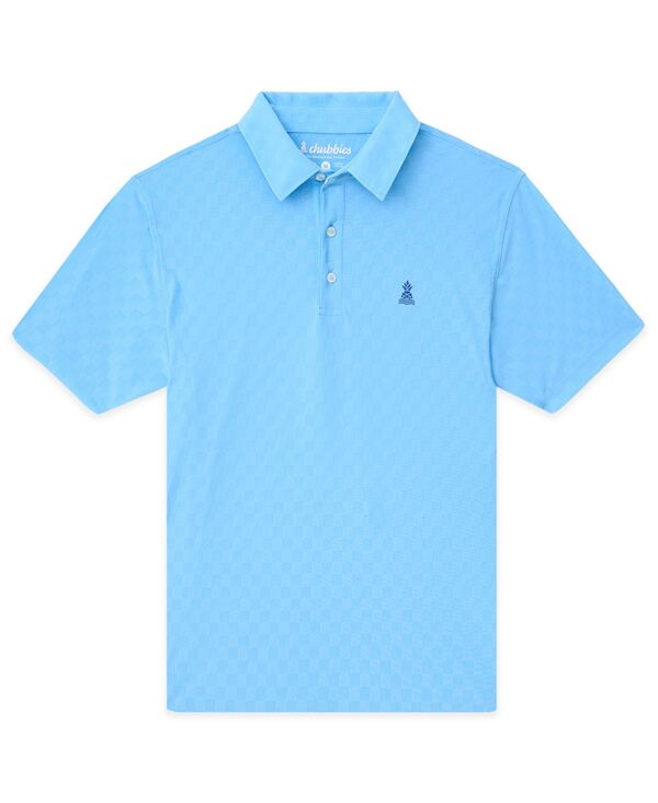 チャビーズ メンズ トップス ポロシャツ Chubbies Men's The Vanna Textured Performance Polo Shirt Light/Pastel Blue ブルー|ReVida 店
