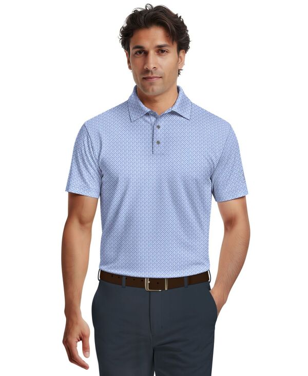 ピージーエーツアー メンズ トップス ポロシャツ プリント PGA TOUR Men's Essential Geo Print Golf Polo Shirtop of the morning｜ReVida 店 16,485円