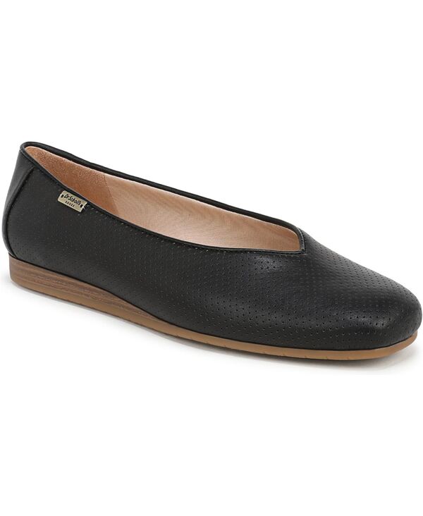 御医者さん・肩かけ レディース シューズ スリッポン・ローファー Dr. Scholl\u0027s Women\u0027s Violet Ballerina Slip-On Flats Black Faux Leather 黒いこと