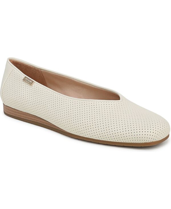 御医者さん・肩かけ レディース シューズ スリッポン・ローファー Dr. Scholl\u0027s Women\u0027s Violet Ballerina Slip-On Flats Off White Faux Leather 象牙色