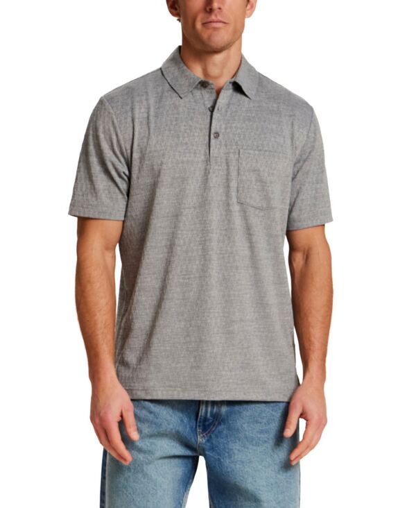 ウェザープルーフ メンズ トップス ポロシャツ Weatherproof Vintage Men's Diamond Textured Polo Shirt Gray Heather グレー
