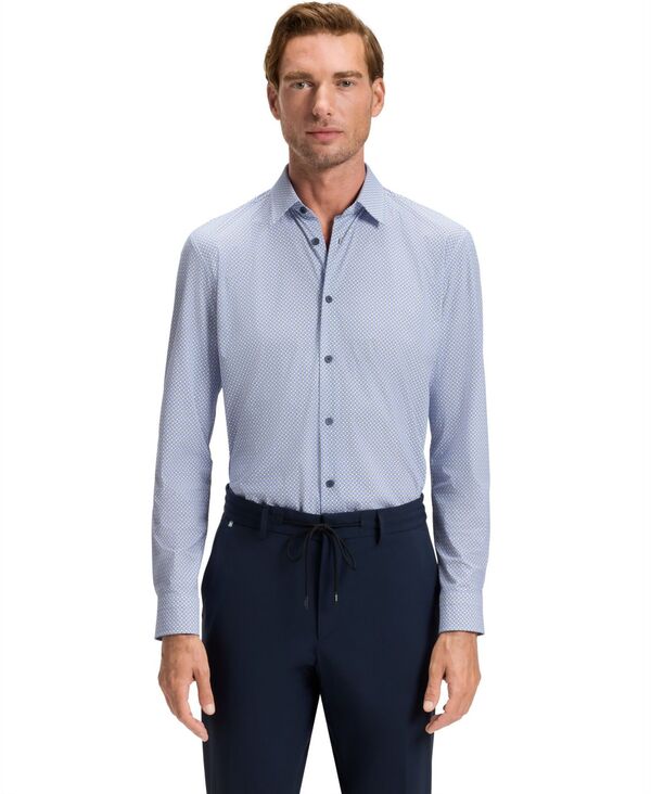 ヒューゴボス メンズ トップス シャツ Hugo Boss Men's Performance Slim-Fit Dresshirt Open Blue ブルー