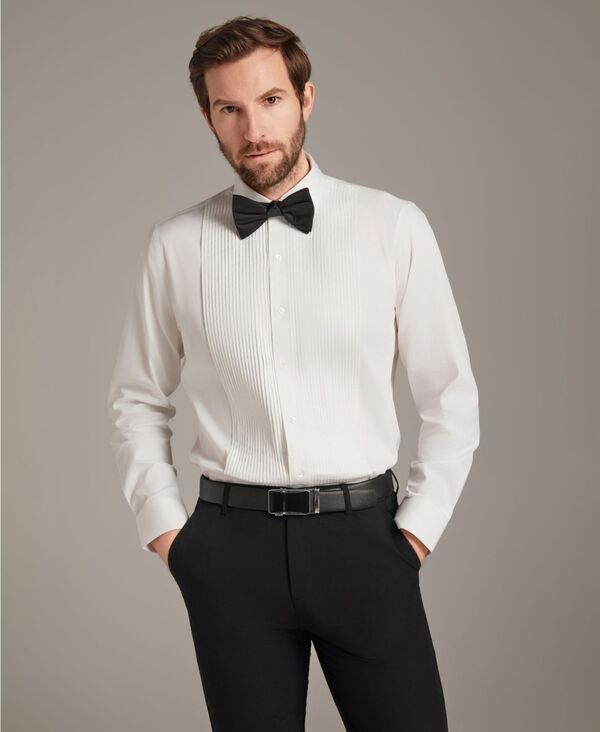 アルファニ メンズ トップス シャツ スリムフィット プリーツ Alfani Men'slim Fit Pleatedresshirt Macy's Exclusive White ホワイト