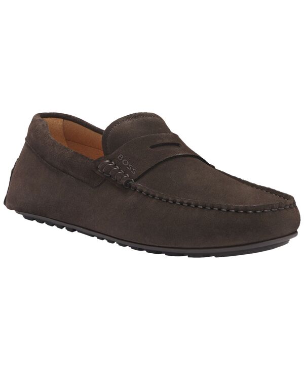 ヒューゴボス メンズ シューズ スリッポン・ローファー Hugo Boss Men\u0027slip-on Loafers Dark Brown 赤銅色 メンズ靴-靴