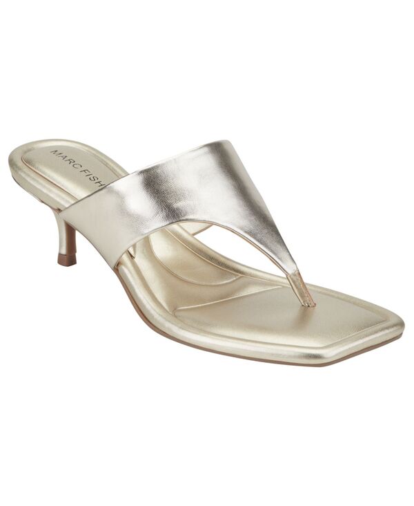マークフィッシャー レディース シューズ スリッポン・ローファー サンダル Marc Fisher Women\u0027s Yael Slip-On Square Toe Dressandals Gold ゴールド