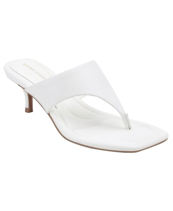 マークフィッシャー レディース シューズ スリッポン・ローファー サンダル Marc Fisher Women\u0027s Yael Slip-On Square Toe Dressandals White 白いこと