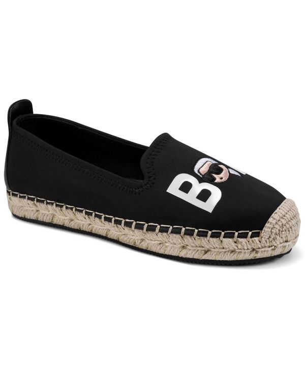 長い巻き毛 ラガーフェルド レディース シューズ スリッポン・ローファー KARLAGERFELD PARIS Women\u0027s Michaela Bonjour Slip-On Espadrilles Flats Black 黒いこと