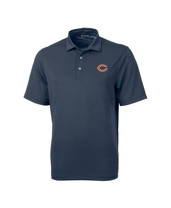 カッターアンドバック メンズ トップス ポロシャツ Cutter & Buck Men's Navy Chicago Bears Virtueco Pique Polo Shirt Navy ネイビー