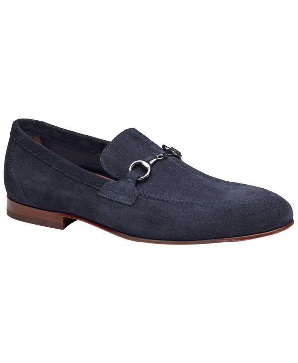 ジョンストンアンドマーフィー メンズ シューズ スリッポン・ローファー Johnston \u0026 Murphy Men\u0027s Higgins Bit Round Toe Loafers Navy Suede 米国海軍