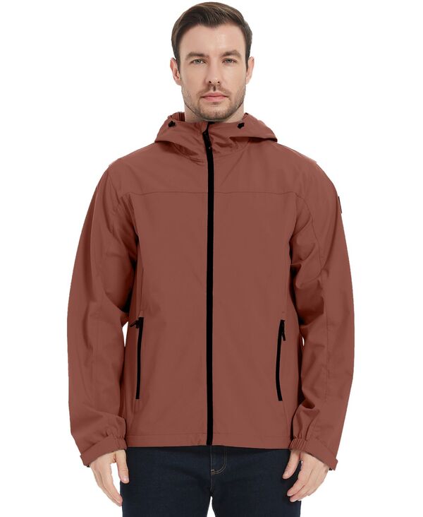 ホークアンドカンパニー メンズ アウター ジャケット・ブルゾン Hawke & Co. Men's All-Season Lightweight Stretchooded Rain Jacket Maple Syrup｜ReVida 店
