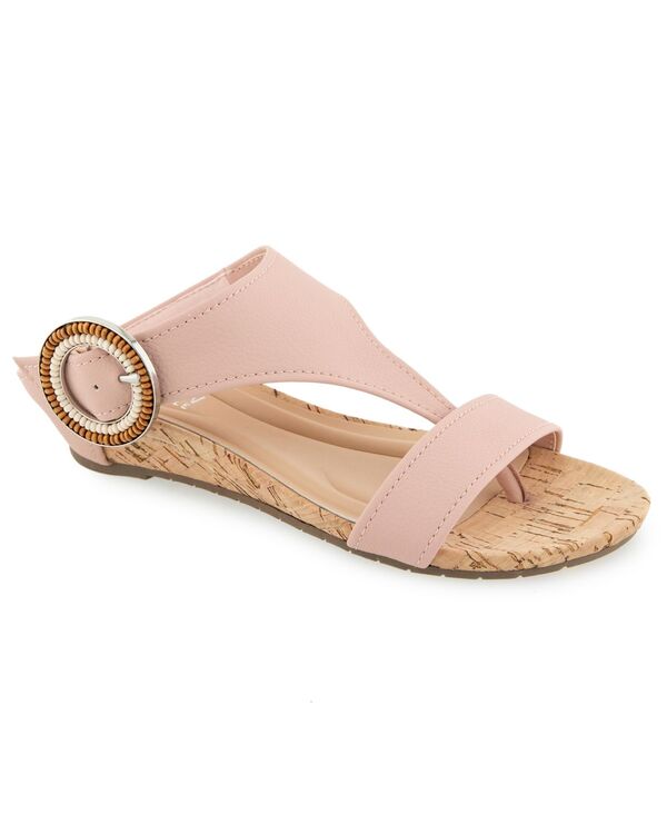 ケネスコール レディース シューズ サンダル Kenneth Cole Reaction Women's Great Buckle Wedge Sandals Rose Smoke スモーク|ReVida 店