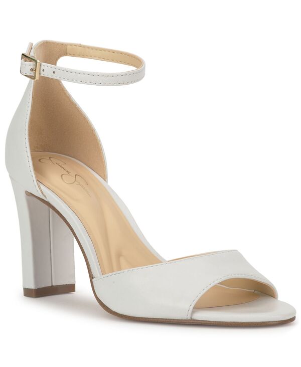 ジェシカシンプソン レディース シューズ サンダル ヒール Jessica Simpson Women's Luxcilla Block-Heel Dressandals Bright White Nappa ホワイト