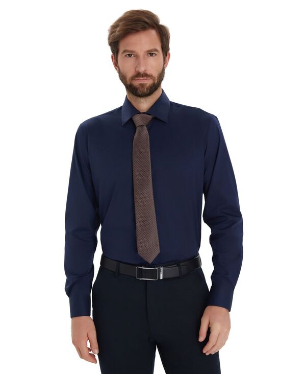アルファニ メンズ トップス プルオーバー Alfani Men\u0027solid Slim-Fit Dresshirt Macy\u0027s Exclusive Navy 米国海軍
